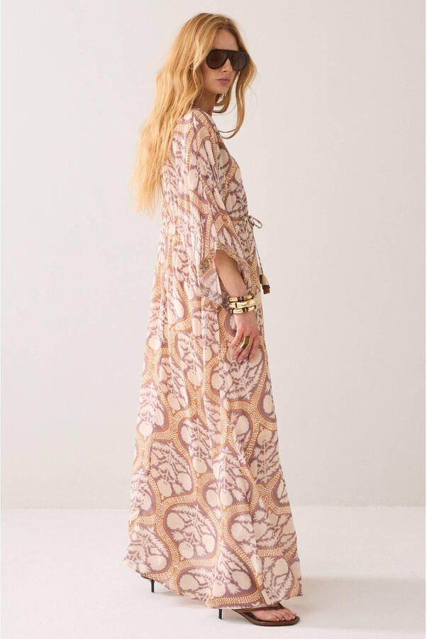 Summum maxi jurk met print oranje - Foto 3
