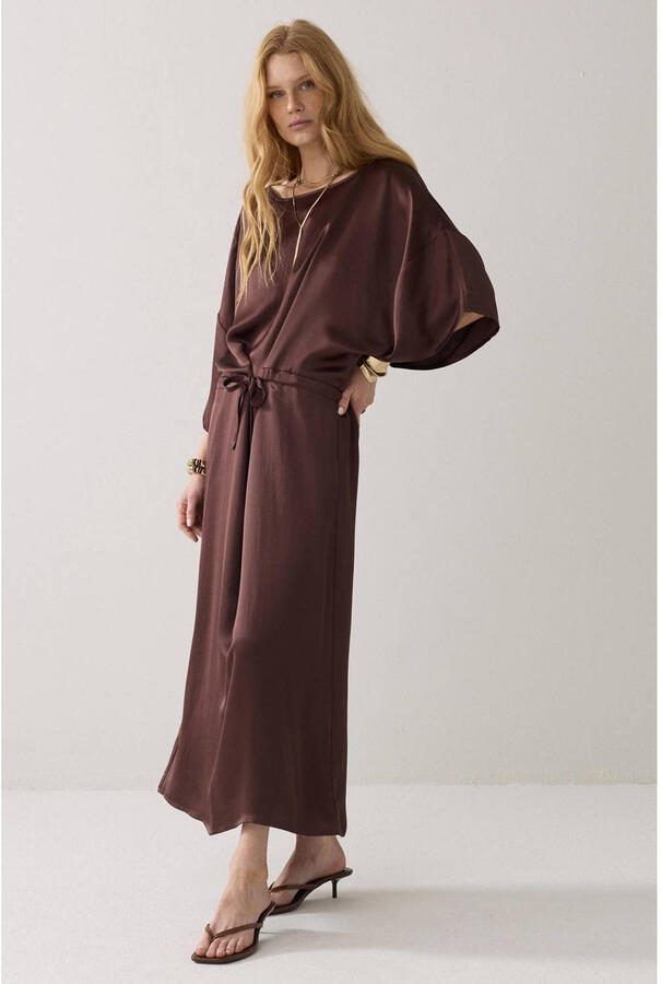 Summum midi jurk bruin - Foto 3