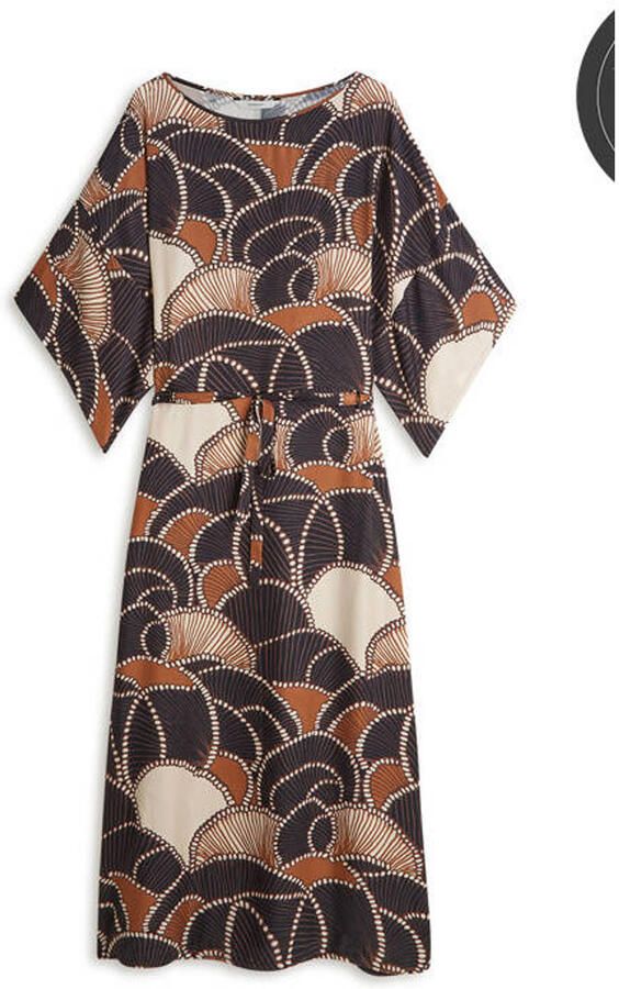 Summum midi jurk met all over print multicolor