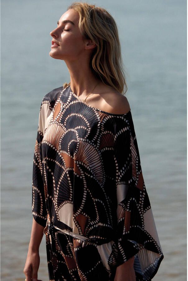 Summum midi jurk met all over print multicolor - Foto 2