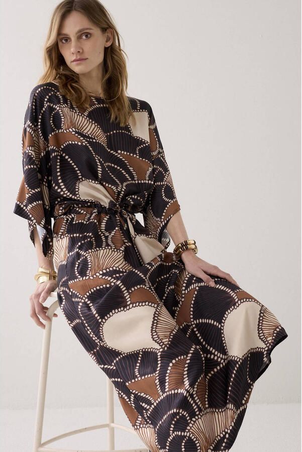 Summum midi jurk met all over print multicolor - Foto 3