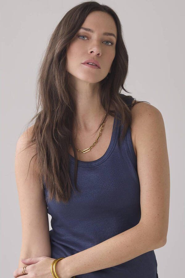 Summum mouwloze top donkerblauw - Foto 3