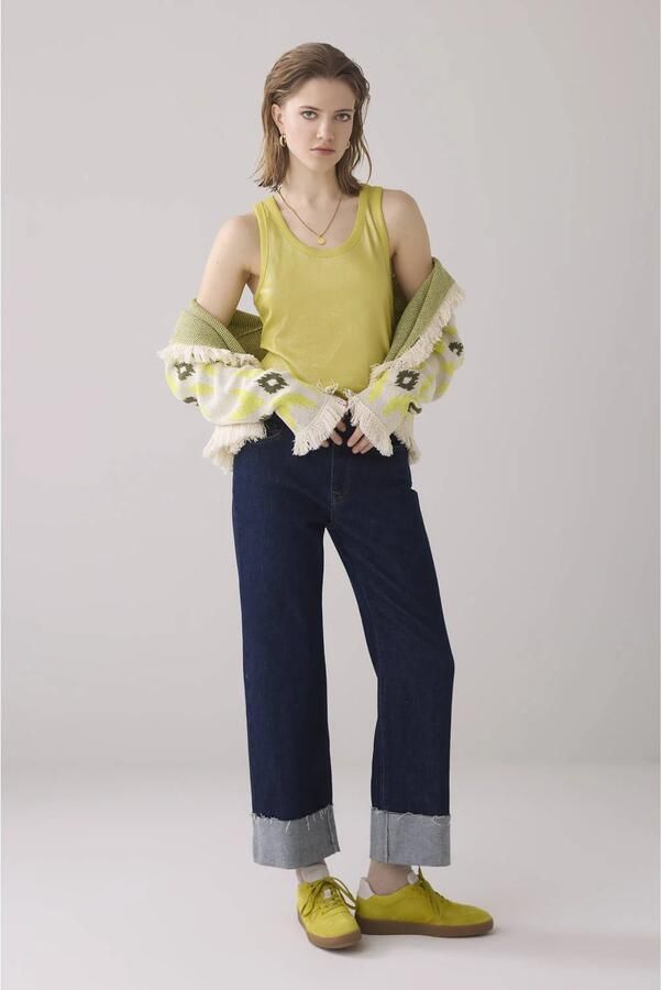 Summum Woman Mouwloze Geribbelde Tanktop Yellow Dames - Foto 2