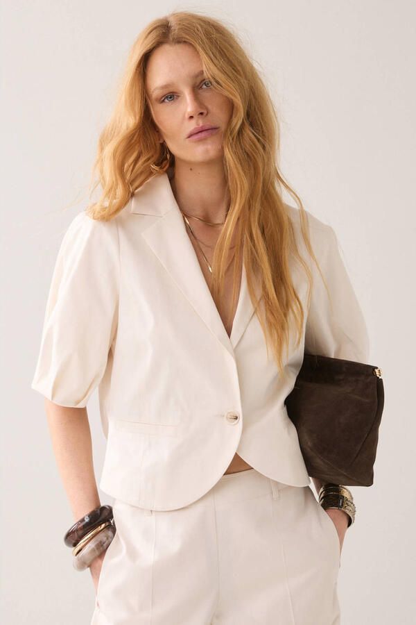 Summum regular blazer ecru