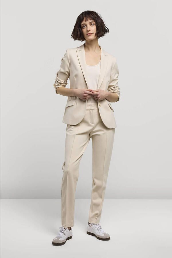 Summum Woman Flared Broek in Off-White Beige Dames