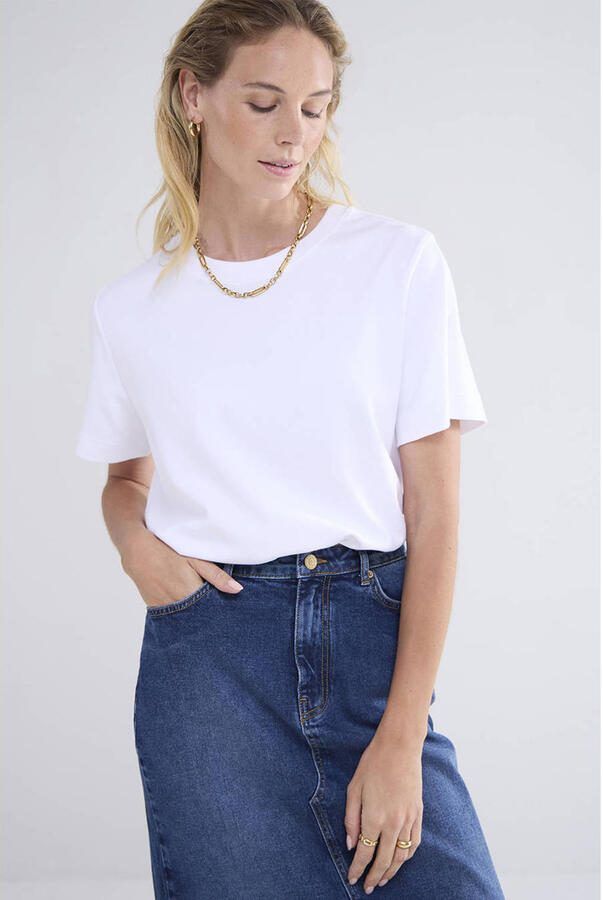 Summum Woman Klassieke katoenen T-shirt Lyon-30645 White Dames - Foto 2