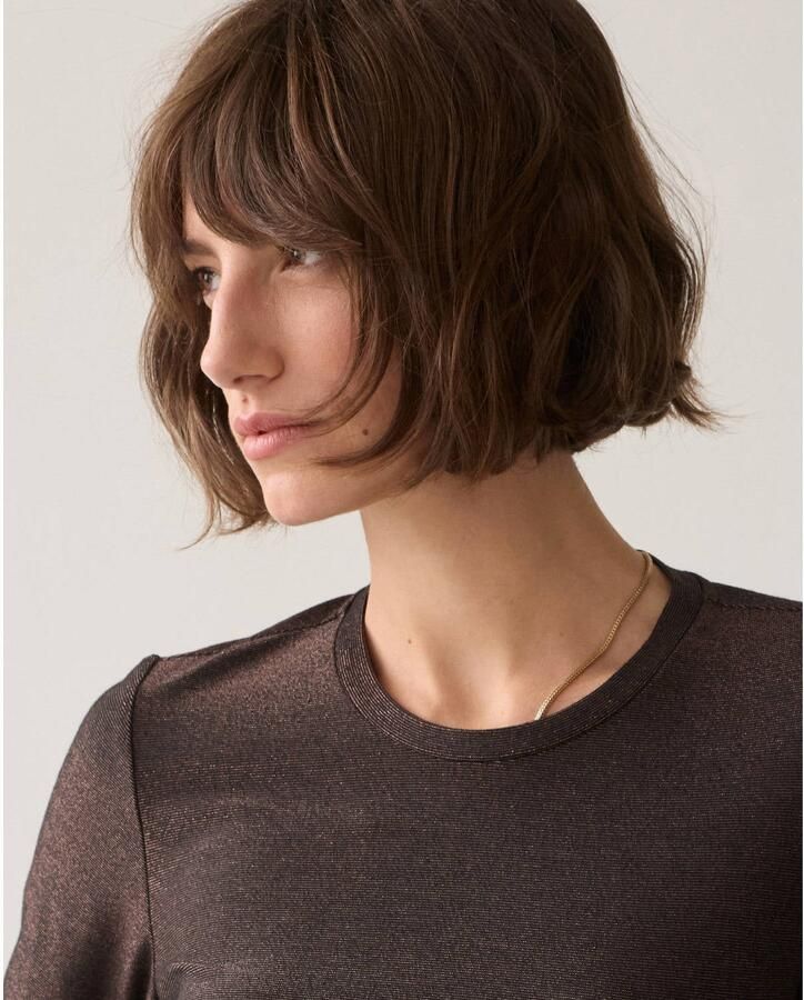 Summum top met glitters bruin - Foto 2