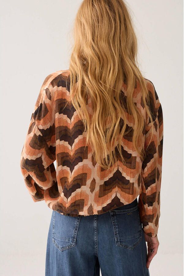 Summum top met print bruin - Foto 3