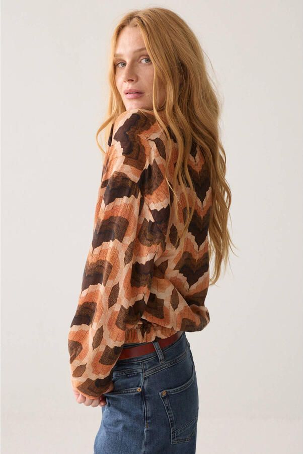 Summum top met print bruin - Foto 2
