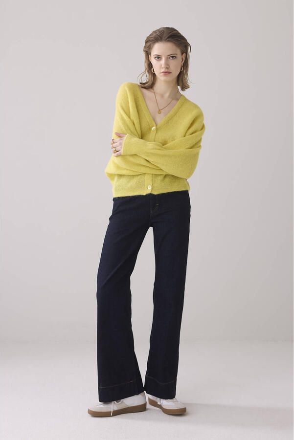 Summum Woman Lichtgewicht Alpaca Gebreide Vest Yellow Dames - Foto 2