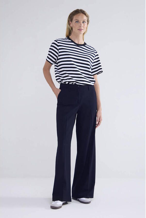 Summum Woman Verona Viscose Blend Stretch Broek Blue Dames
