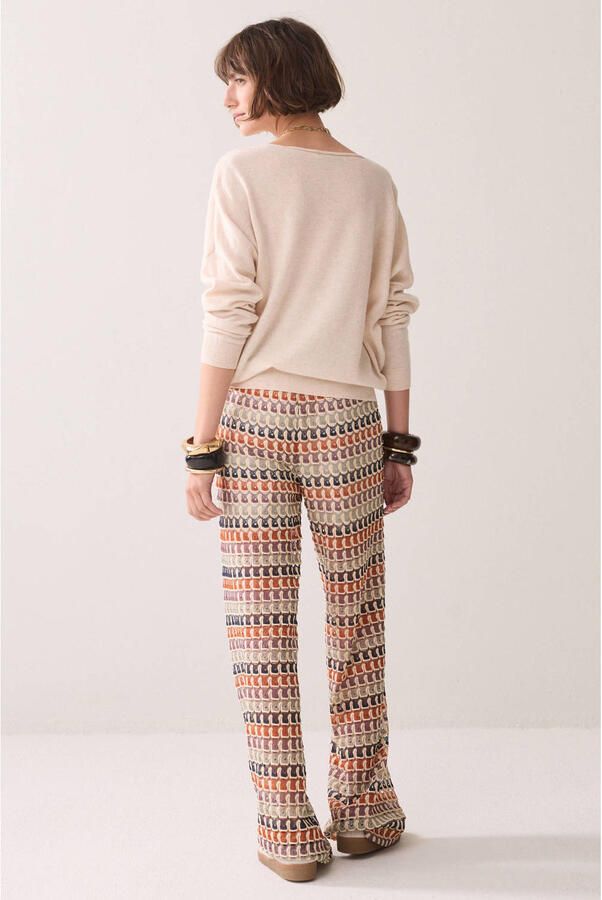 Summum wide leg gestreepte broek meerkleurig - Foto 3
