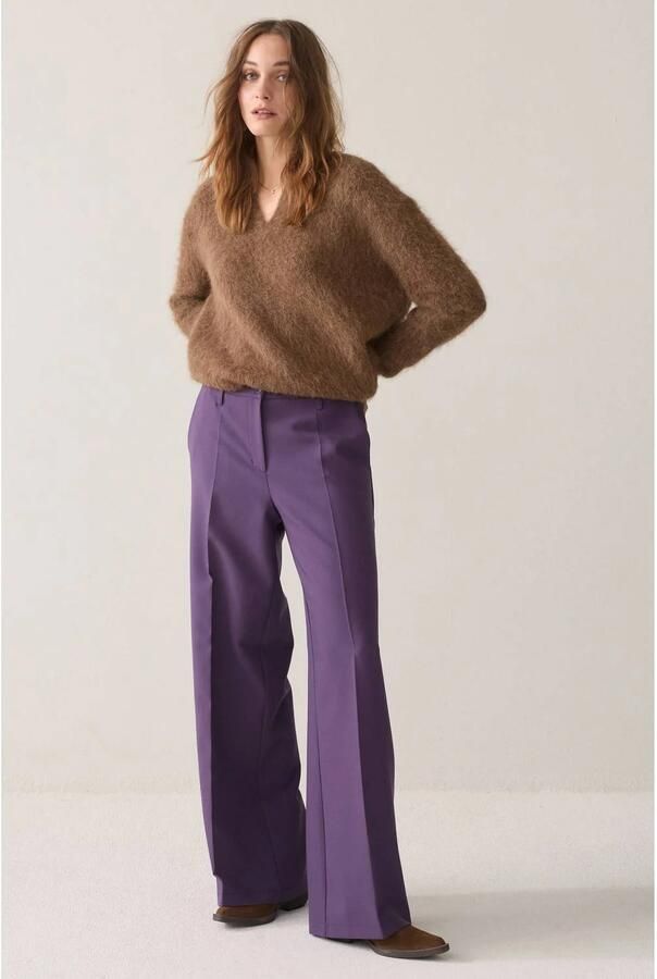 Summum wide leg pantalon paars