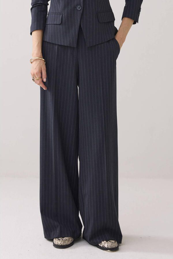 Summum wide leg regular waist pantalon grijs - Foto 1