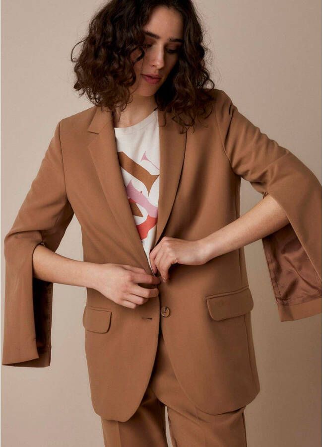 Summum Woman Zachte Schuim Bruine Blazer Dames Brown Dames