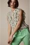 Summum Woman Kleurrijke mouwloze blouse met speelse details Meerkleurig Dames - Thumbnail 1