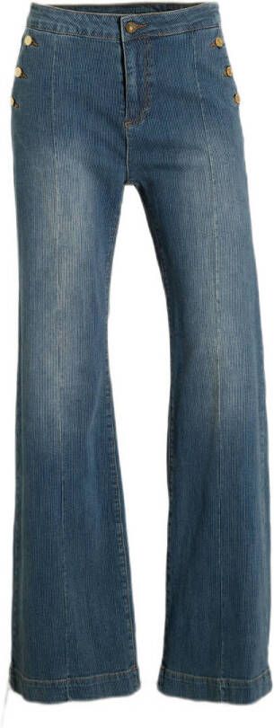 Summum Woman high waist wide leg jeans blauw