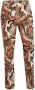 Summum Woman straight fit broek met all over print lichtroze oranje zwart - Thumbnail 1