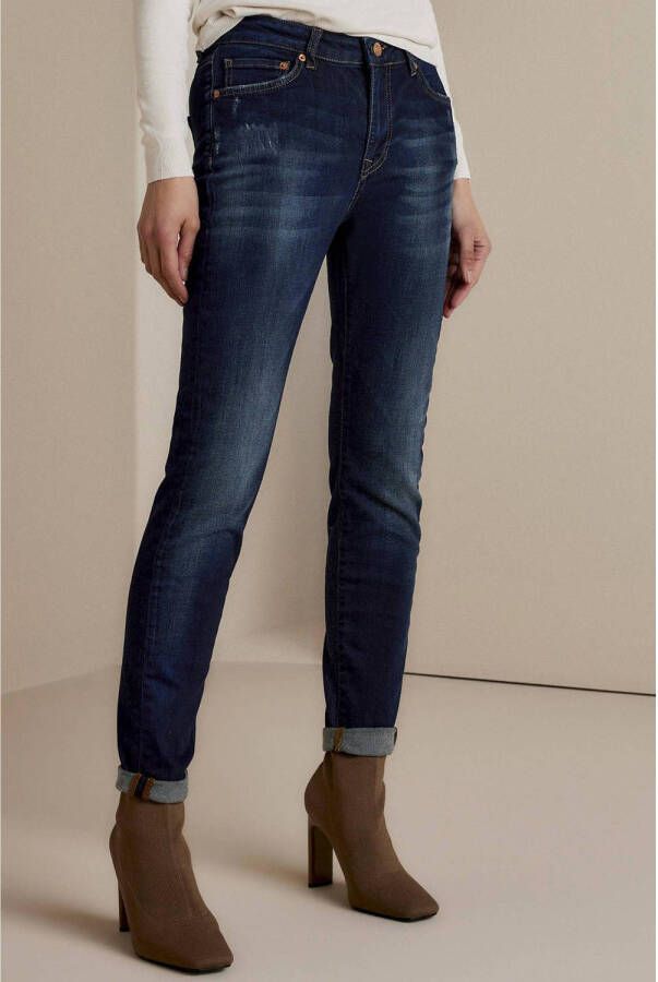 Summum tapered fit jeans Venus-5125 dark blue denim