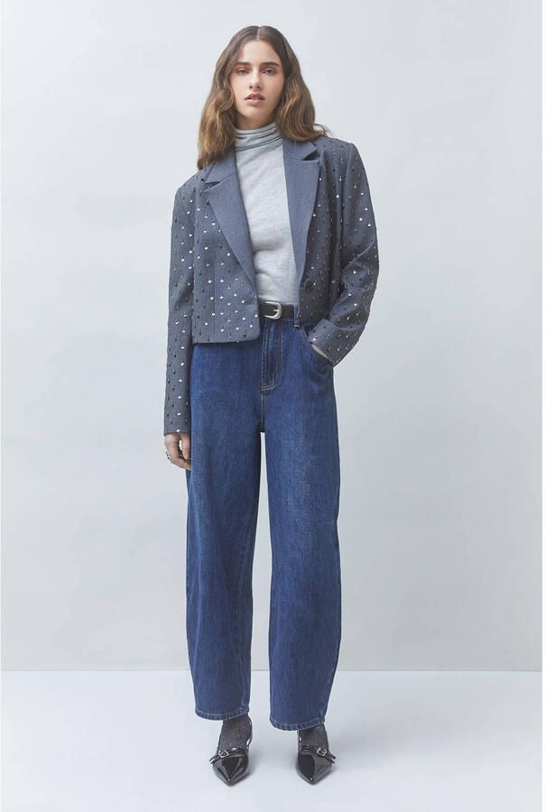 Suncoo barrel jeans medium blue denim