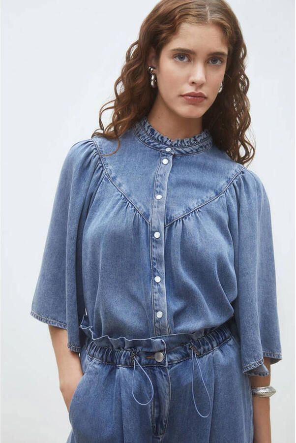 SUNCOO Dames Blouses Louise Lichtblauw - Foto 5