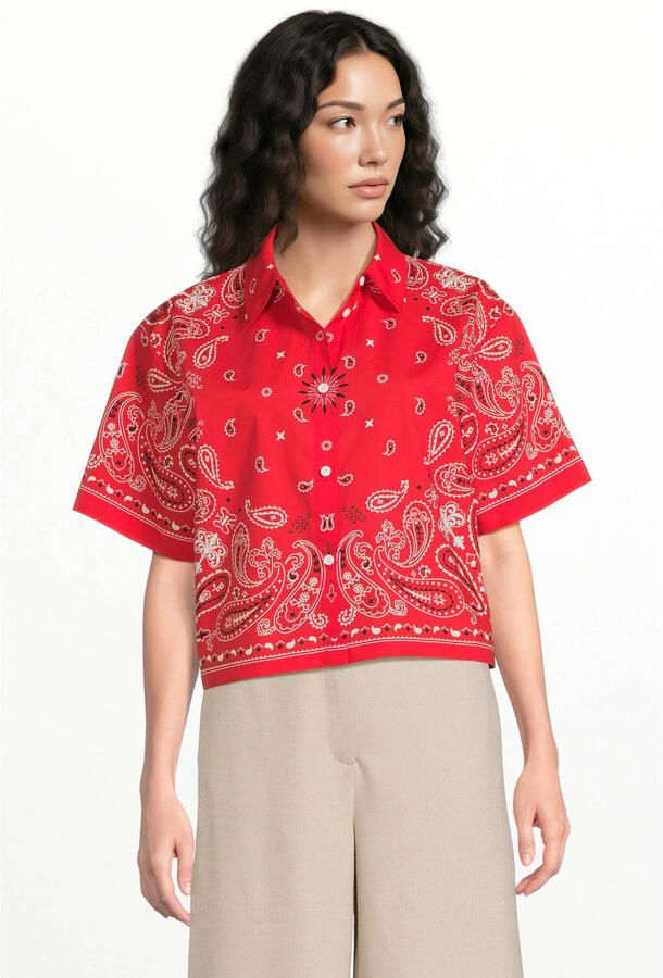 Suncoo blouse met paisley print rood
