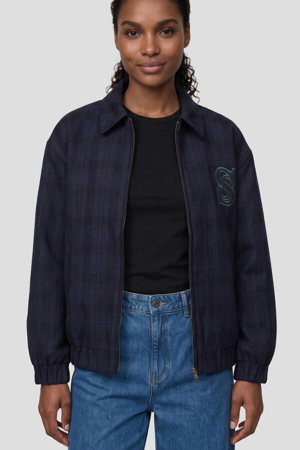 Suncoo geruit bomberjack donkerblauw