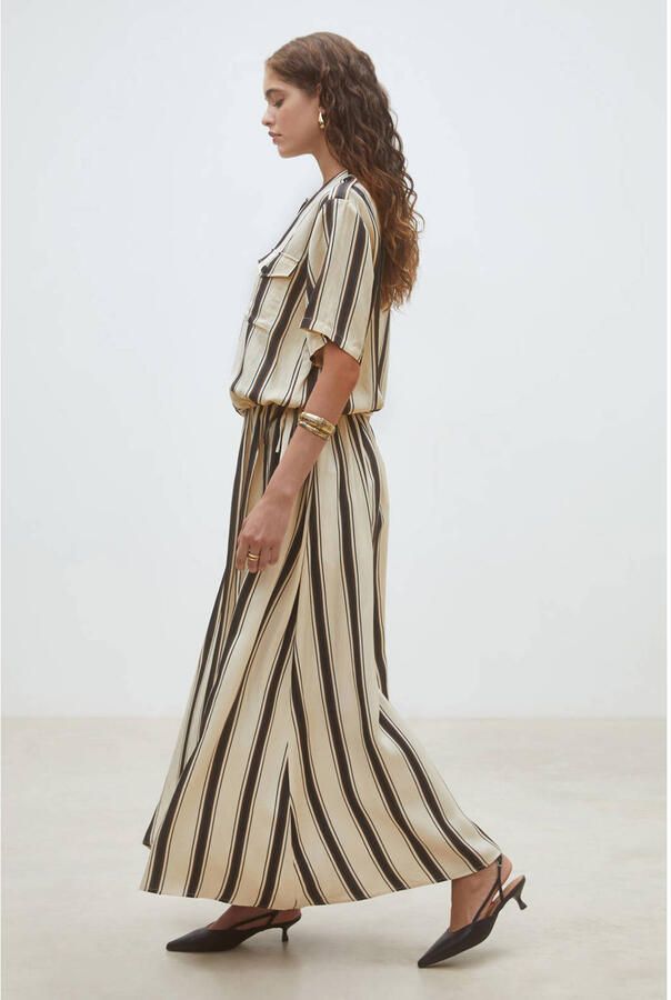 Suncoo gestreepte maxi rok crème - Foto 6