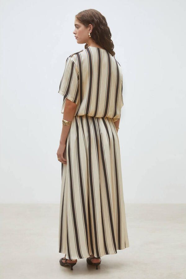 Suncoo gestreepte maxi rok crème - Foto 7