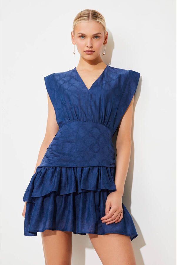 SUNCOO Dames Jurken Cyana Donkerblauw - Foto 6