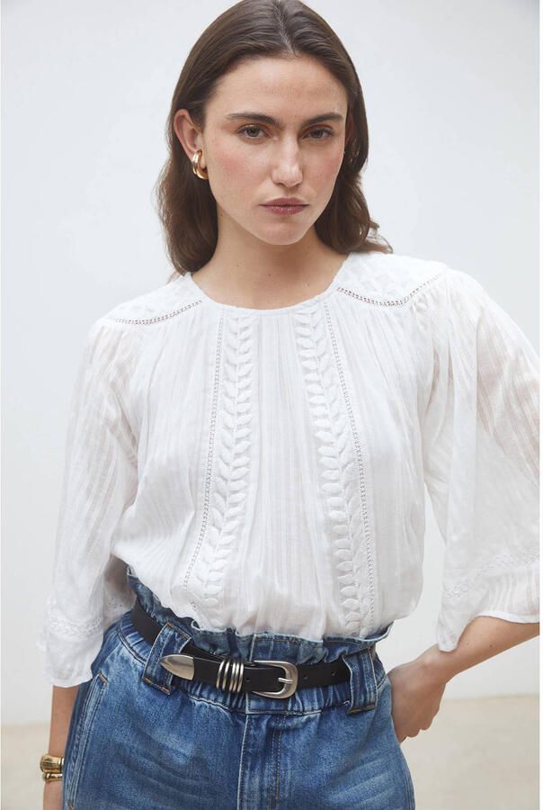 SUNCOO Dames Blouses Laurynn Wit - Foto 5