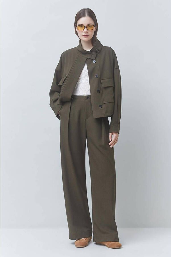 Suncoo wide leg broek groen