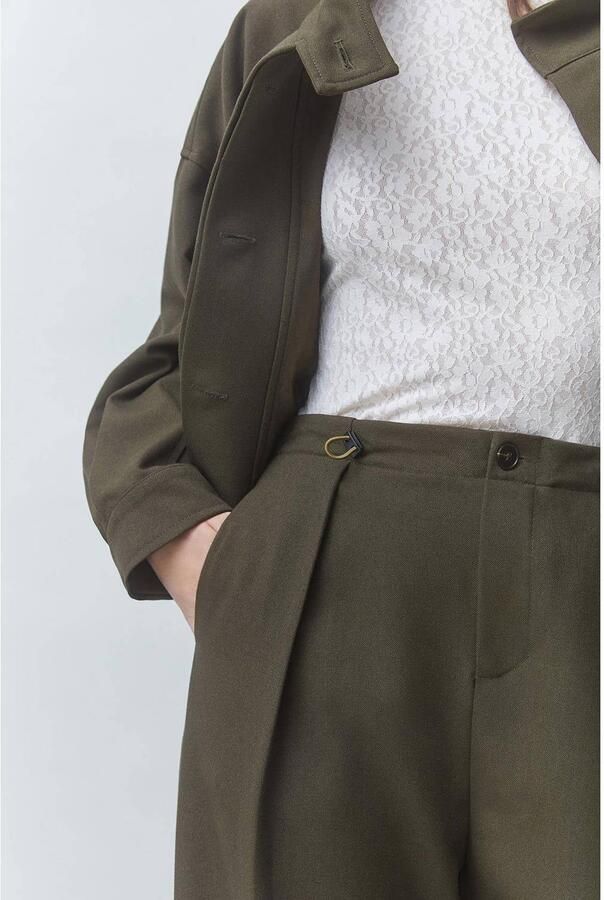 Suncoo wide leg broek groen - Foto 2