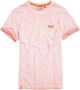 Superdry slim fit T-shirt Low Roller met logo roze - Thumbnail 1
