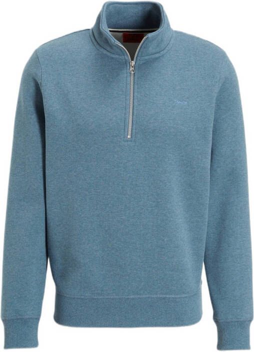 Superdry sweater met logo bluestone blue marl