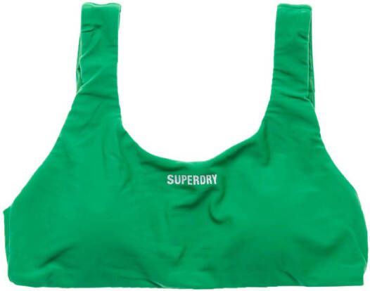 Superdry niet-voorgevormde crop bikinitop groen