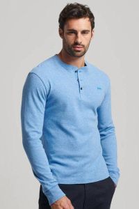 Superdry gemêleerd regular fit T-shirt fresh blue grit