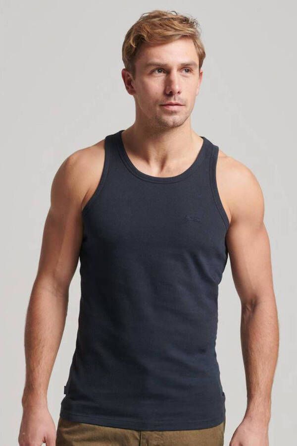 Superdry gemêleerde singlet desert sky blue grit