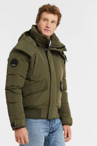Superdry gewatteerde jas CODE XPD EVEREST BOMBER washed khaki