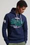 Superdry hoodie met logo midnight blue grit - Thumbnail 1