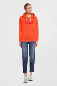 Superdry hoodie met logo oranje rood