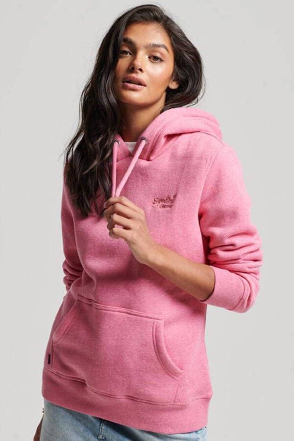 Superdry hoodie met logo roze