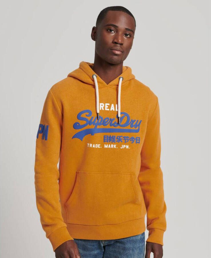 Superdry hoodie met logo thrift gold marl