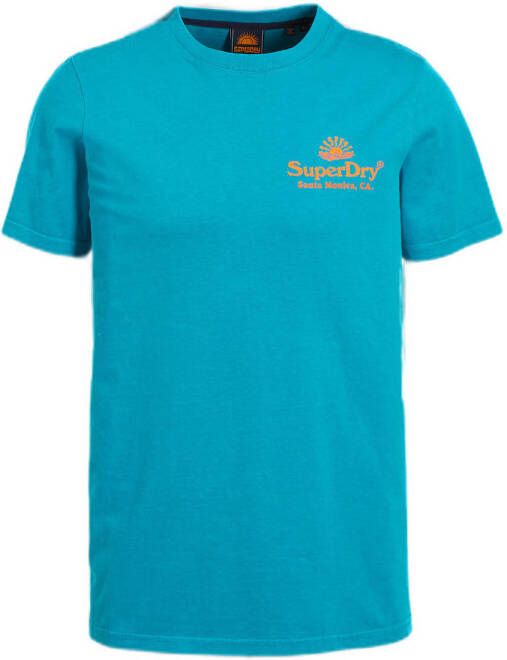 Superdry oversized T-shirt met printopdruk enamel blue