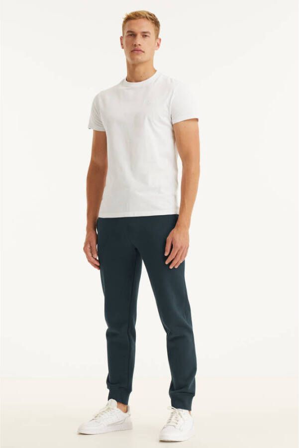 Superdry regular fit broek donkerblauw