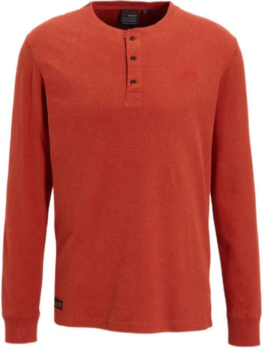 Superdry regular fit longsleeve met logo rood