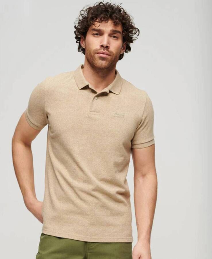 Superdry regular fit polo Classic Pique tan brown