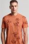 Superdry regular fit T-shirt met all over print Mango Orange Overdye - Thumbnail 1
