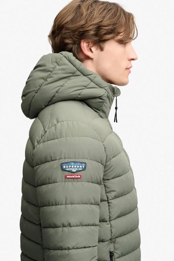 Superdry FUJI quilted gewatteerde jas groen - Foto 3