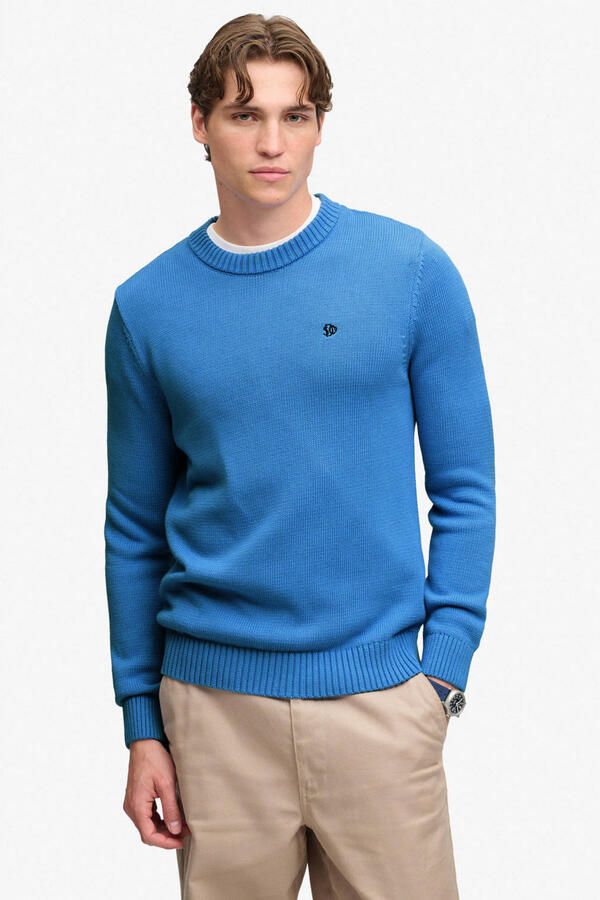 Superdry gebreide trui blauw